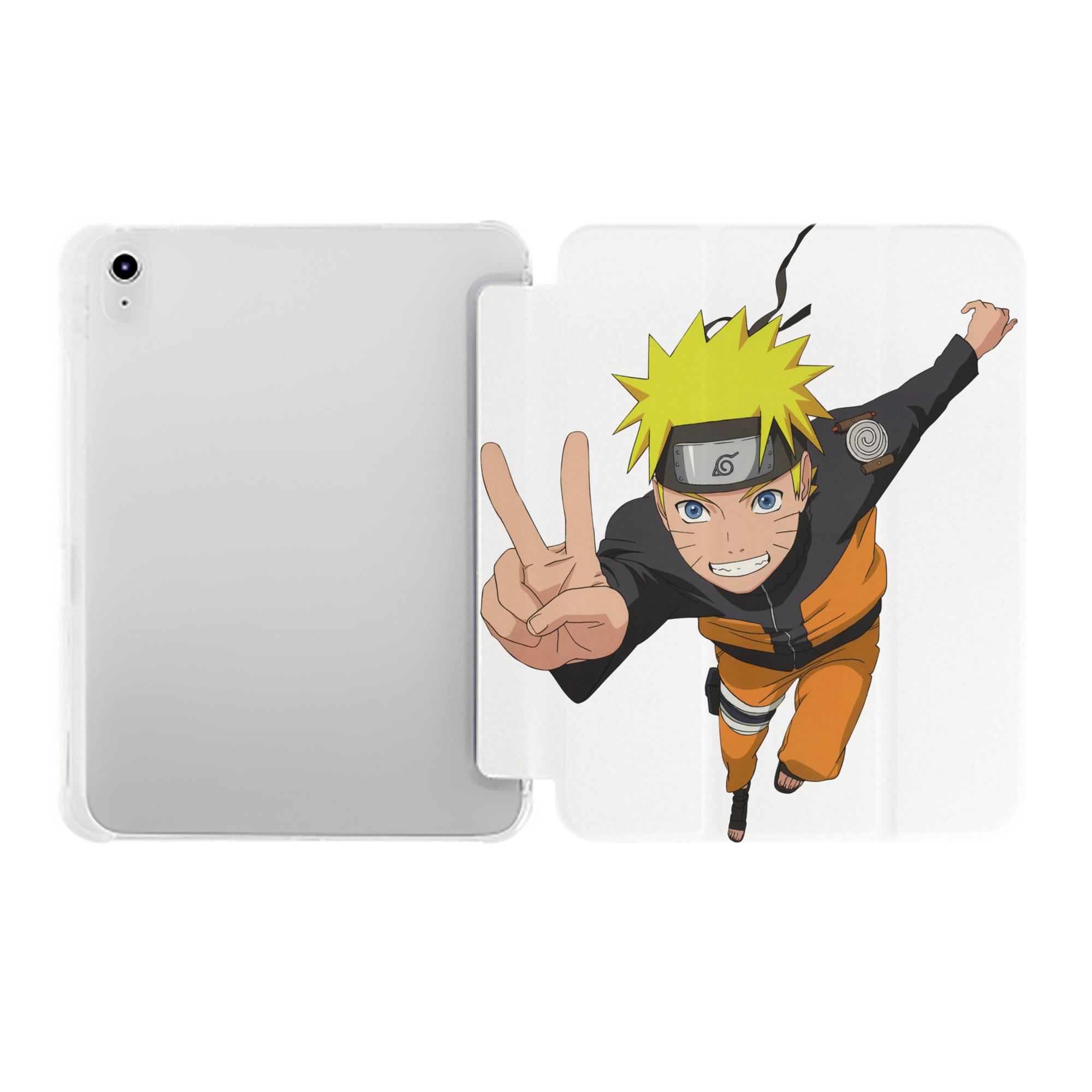 （画像用） NARUTO -ナルト- うずまき ナルト Uzumaki Naruto IPad ケース ペン収納付き 三つ折りスタンド PUレザー×シリコン 対応機種9.5/10.5/10.9インチ